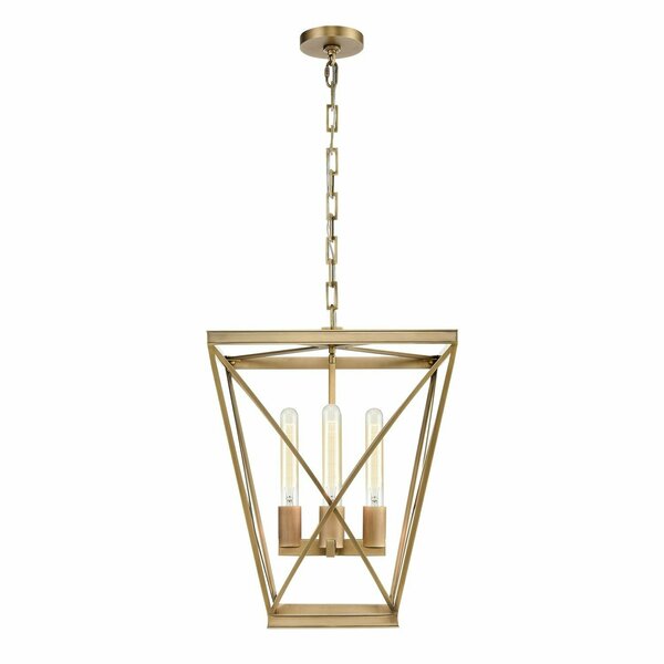 Alora Lattice Brass Pendant PD309616VB